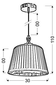 Lustr na lanku AMORE 1xE27/60W/230V černá