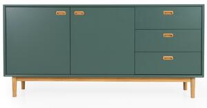 Zelená lakovaná komoda Tenzo Svea 170 x 44 cm