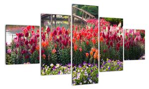 Obraz květinové zahrady (125x70cm)