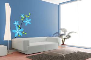 Květinová dekorace - samolepka na zeď