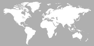 Velká mapa světa - samolepka na zeď