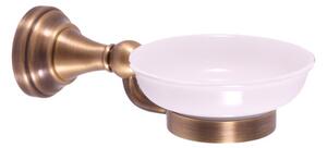 Slezák - RAV Mýdlenka keramická stará mosaz (bronz) Koupelnový doplněk MORAVA RETRO MKA0300SM Barva: Stará mosaz, kód produktu: MKA0300SM
