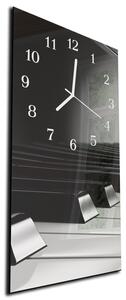 Nástěnné hodiny 30x60cm detail piano - plexi