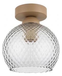 BRILAGI - LED Stropní svítidlo R GLASS 1xE27/60W/230V pr. 18 cm béžová/kouř šedá