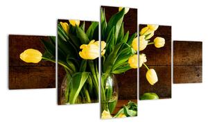 Tulipány ve váze - obraz (125x70cm)