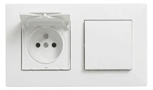 Legrand-Zásuvka domovní 250V/16A a jednopólový vypínač č. 1 s rámeč NILOE STEP