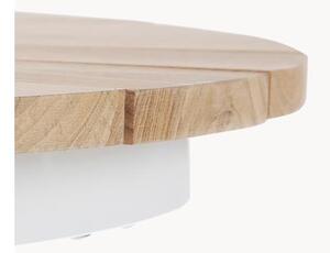 Kulatý balkonový stůl s deskou z teakového dřeva Hard & Ellen
