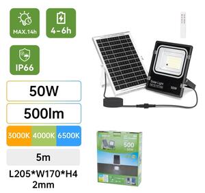 Aigostar -LED Solární reflektor LED/50W/3,2V 1200mAh 3000K/4000K/6500K IP66 + DO