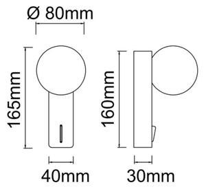 Open Design OR85525 - Koup. nástěnné svítidlo BOLETTA 1xG9/8W/230V IP44 l. chrom