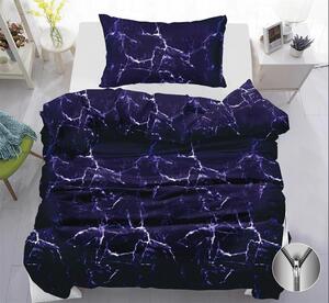 Bavlissimo 2-dílné povlečení abstrakce bavlna fialová 140x200 na jednu postel