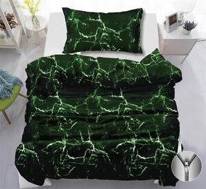 Bavlissimo 2-dílné povlečení abstrakce bavlna zelená 140x200 na jednu postel
