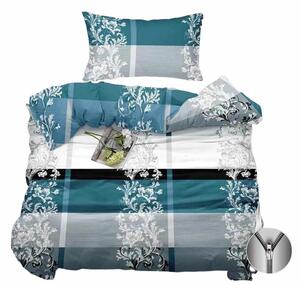 Bavlissimo Bavlněné povlečení ornamenty - tyrkysové 140x200/70x90 pro jednu postel