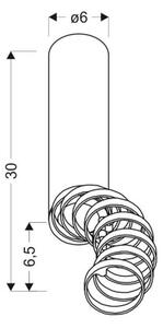 Přisazený lustr TUBA 1xGU10/50W/230V černá