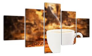 Šálek kávy, obrazy (125x70cm)