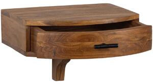 Hoorns Akátový nástěnný noční stolek Libie 40 x 37,5 cm