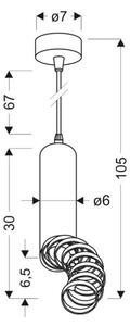 Lustr na lanku TUBA 1xGU10/50W/230V černá