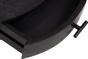 Hoorns Černý akátový nástěnný noční stolek Libie 40 x 37,5 cm