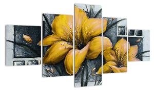 Obraz žluté květiny (125x70cm)