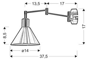 Nástěnná lampa COPENHAGEN 1xE14/40W/230V