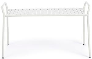 Bílá kovová zahradní lavice Bizzotto Dalia 88 cm