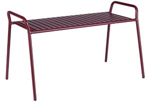 Červená kovová zahradní lavice Bizzotto Dalia 88 cm
