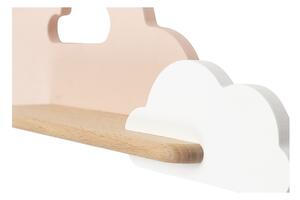 LED Dětské nástěnné svítidlo s poličkou CLOUD LED/5W/230V růžová/bílá