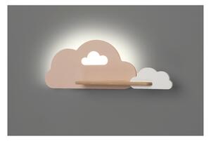 LED Dětské nástěnné svítidlo s poličkou CLOUD LED/5W/230V růžová/bílá