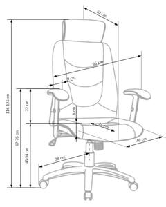 Kancelářská židle STILO, 66x116-125x49, tmavě šedá