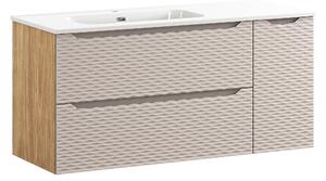 Comad Koupelnová skříňka s keramickým umyvadlem Ocean Beige 120 cm - béžová