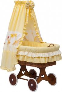 Nebesa nad košík pro miminko a kolébky - Scarlett Dráček - žlutá