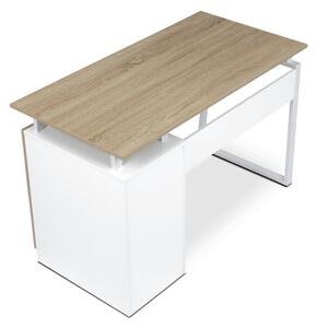Stylový kancelářský stůl RENO 120x60cm s šuplíky – melamin, dub sonoma