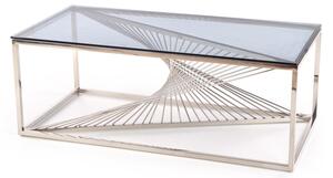 Konfereční stolek INFINITY II, 120x45x60, kouřové sklo/stříbrná