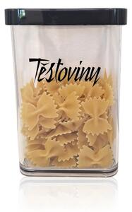 Dóza na potraviny 1,5 l Rotho Loft - LONG Black, černá