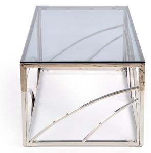 Konferenční stolek UNIVERSE, 120x45x60, zlatá/kouřové sklo