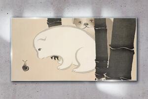 Obraz na skle Obraz na skle Abstrakce Asijská zvířata