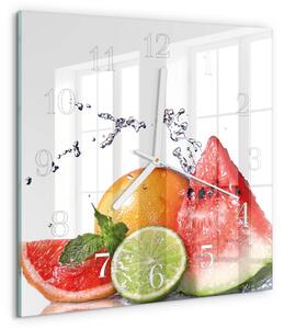 Skleněné hodiny Ovoce zskb-30x30-00083722