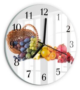 Skleněné nástěnné hodiny Ovoce zsoc-fi30-00180916