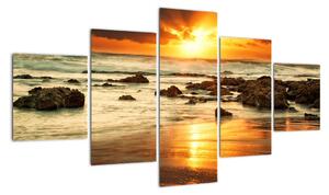 Západ slunce na moři - obraz (125x70cm)