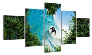 Abstraktní obraz surfaře (125x70cm)