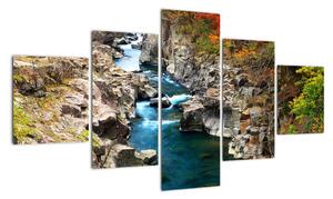 Proudící řeka - obraz (125x70cm)