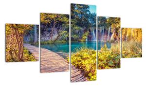 Vodopády v přírodě - obraz (125x70cm)