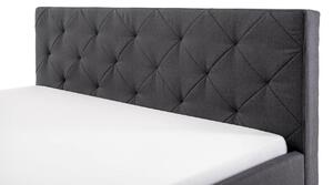 Antracitově šedá látková dvoulůžková postel Meise Möbel Chicago 180 x 200 cm