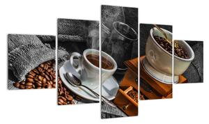 Zátiší s kávou - obraz (125x70cm)