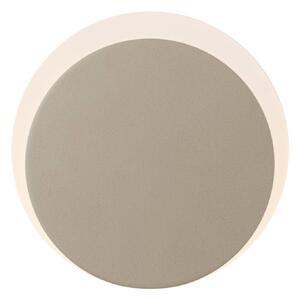 LED dobíjecí nástěnné svítidlo Sun-B, písková barva, Ø 15 cm, IP54, stmívač