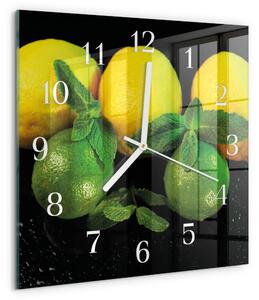 Skleněné hodiny Citrony zskb-30x30-00087438