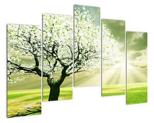 Jarní strom - moderní obraz (125x90cm)