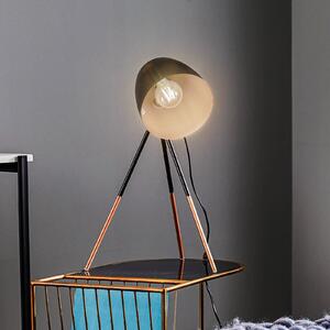 Stolní lampa Chester, výška 44 cm, černá/měděná barva, ocel
