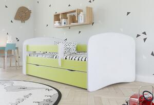 Dětská postel BABYDREAMS + matrace + úložný prostor, 70x140, modrá