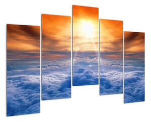 Moderní obraz - slunce nad mraky (125x90cm)