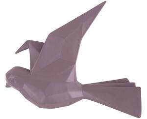 Present time Fialová nástěnná dekorace Origami Bird S